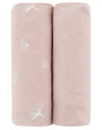 Ely's & Co Cotton Pack N Play / Portable Crib Sheet - Pink Gingko