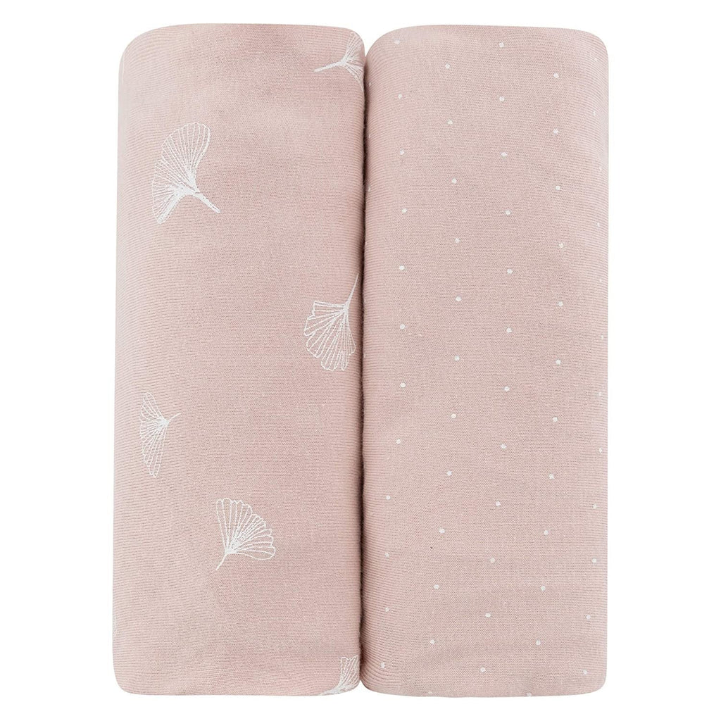 Ely's & Co Cotton Crib/Toddler Bed Sheets - Pink Gingko