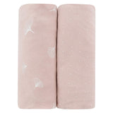 Ely's & Co Cotton Crib/Toddler Bed Sheets - Pink Gingko