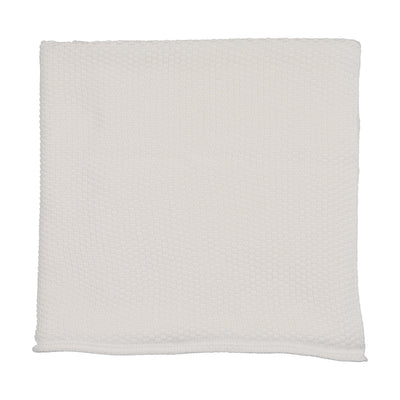 Mema Knits Waffle Knit Blanket - Winter White