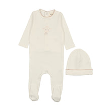 Load image into Gallery viewer, Mema Knits Doll Footie + Beanie - Winter White