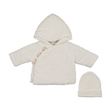 Mema Knits Corduroy Jacket & Knitted Beanie - Winter White