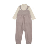 Mema Knits Corduroy Overall And Onesie Set - Hazy Lavender