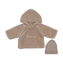 Load image into Gallery viewer, Mema Knits Sherpa Jacket &amp; Knitted Beanie - Beige