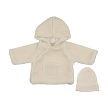 Load image into Gallery viewer, Mema Knits Sherpa Jacket &amp; Knitted Beanie - Ivory