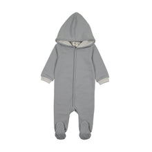 Load image into Gallery viewer, Mema Knits Hooded Footie - Dove Blue