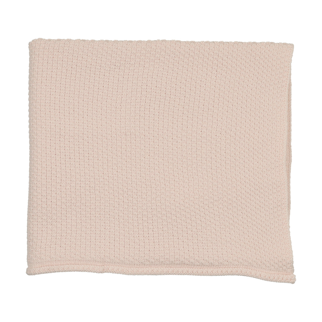 Mema Knits Waffle Knit Blanket - Baby Blush