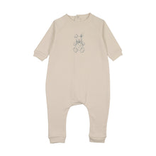 Load image into Gallery viewer, Mema Knits Vintage Bunny Print Jumpsuit - Light Beige/Blue
