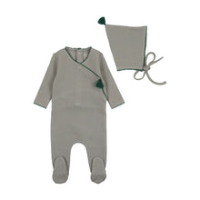 Load image into Gallery viewer, Bee &amp; Dee Waffle Wrap Layette Set - Sky Gray