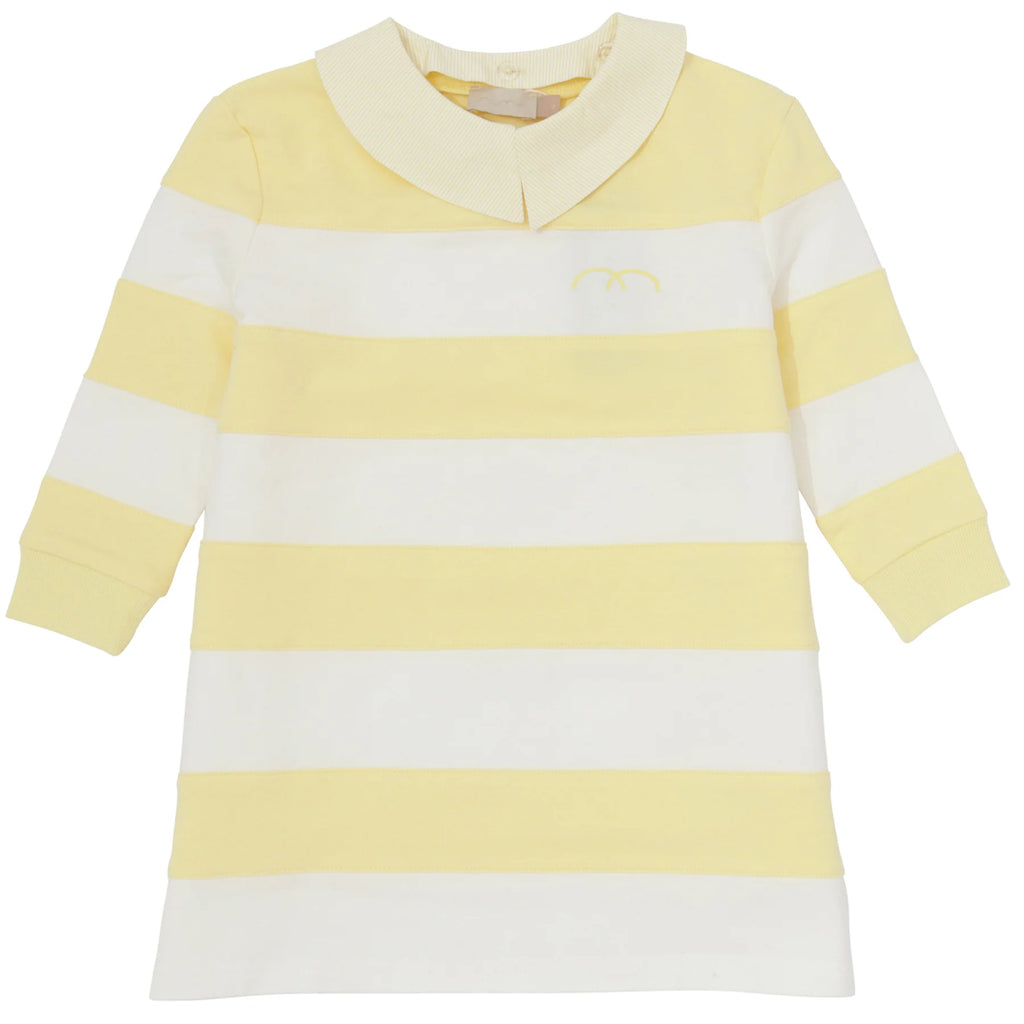 Numu Striped Sweat Dress - Pale Yellow
