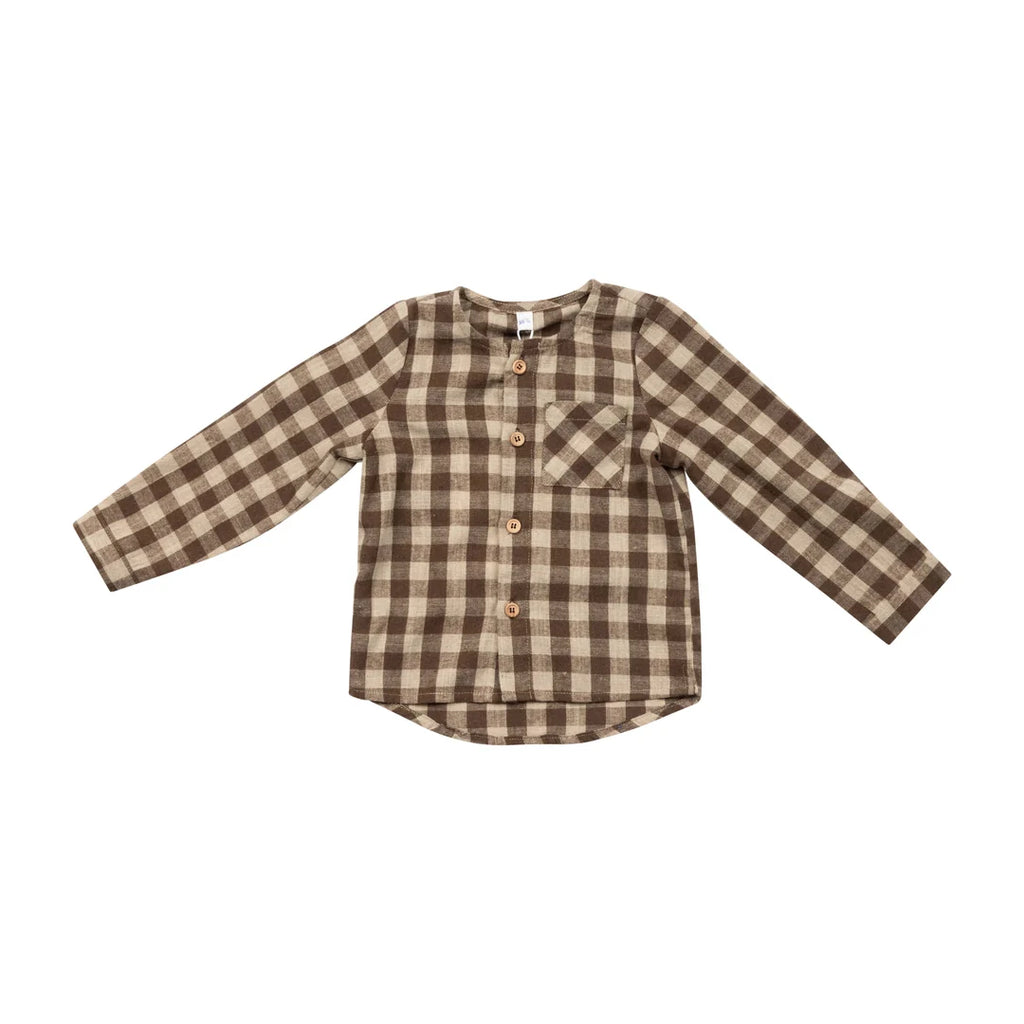 Numu Boys Checkered Shirt - Earth