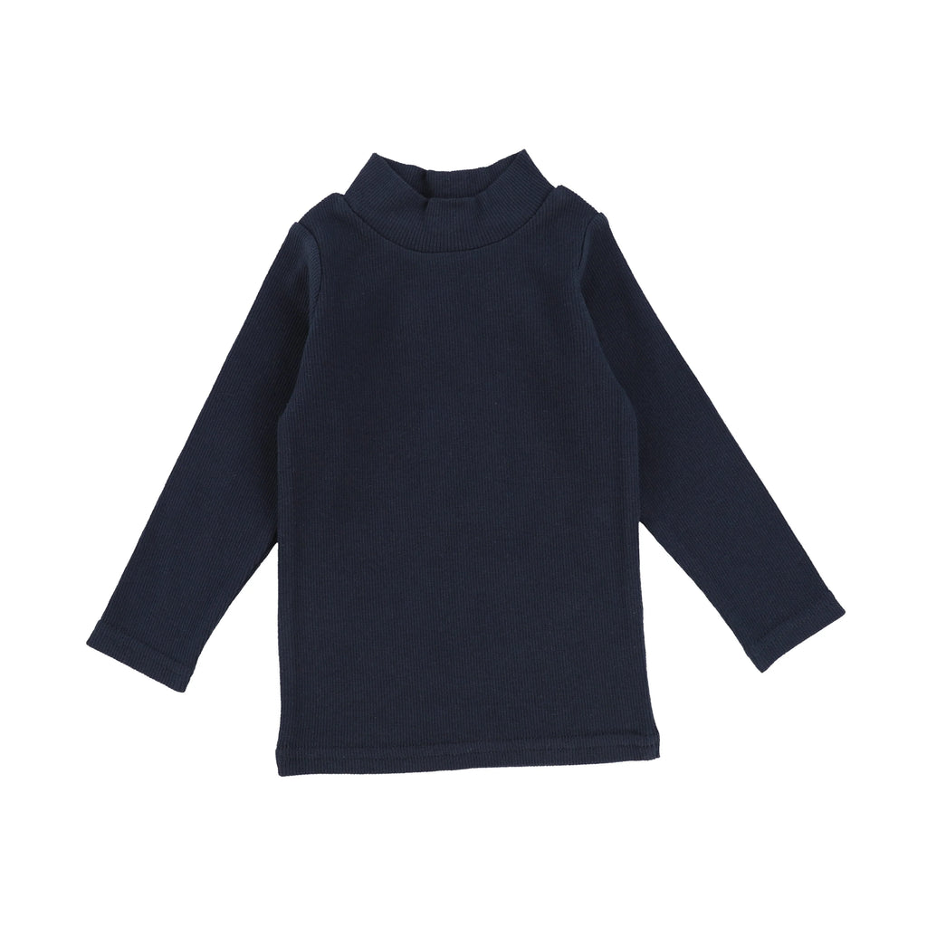 Lil legs Ribbed Mock Neck - Navy