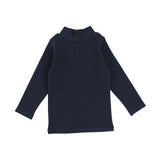 Lil legs Ribbed Mock Neck - Navy