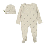 Lovely Littles - Printed Romper with Hat - Nola Blue