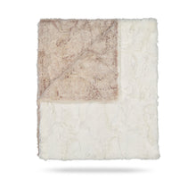 Load image into Gallery viewer, Peluche Oatmeal Heather &amp; Natural Super Fluff Blanket