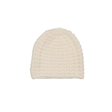 Load image into Gallery viewer, Peluche Cream Crochet Waffle Knit Beanie - Cream