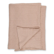 Load image into Gallery viewer, Peluche Crochet Waffle Knit Blanket - Rose