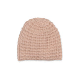 Peluche Cream Crochet Waffle Knit Beanie - Rose