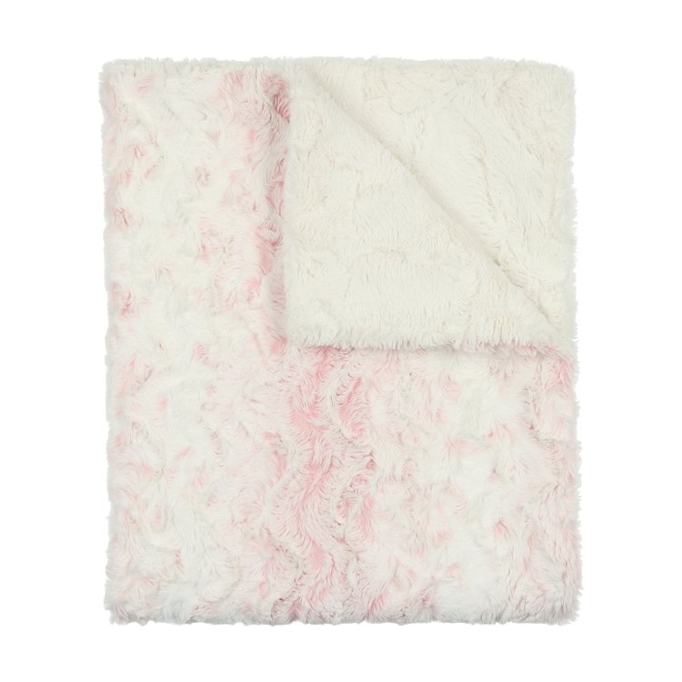 Peluche Speckled Pink Lux Fur Blanket