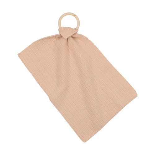 Peluche Ribbed Knitted Teether - Rose