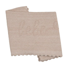 Load image into Gallery viewer, Peluche Scalloped Melange Bebe Blanket - Taupe