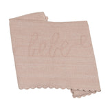 Peluche Scalloped Melange Bebe Blanket - Rose