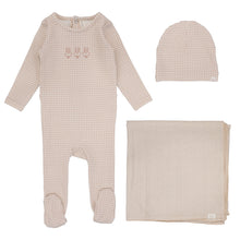 Load image into Gallery viewer, Lilette Gingham Bunny 3PC Layette Set - Petal