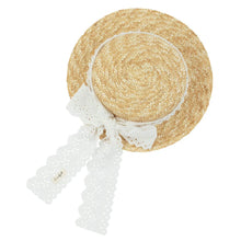 Load image into Gallery viewer, Le Enfant Garden Straw Hat - White