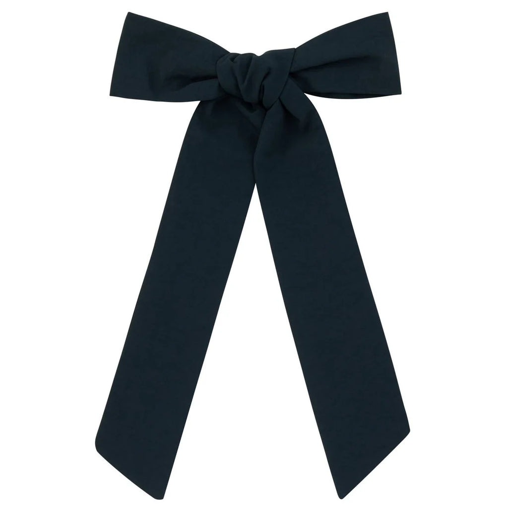 Le Enfant Taffeta Oversized Bow - Navy