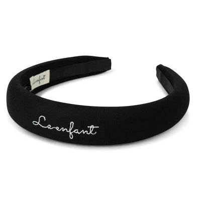Le Enfant Stitched Hairband - Black