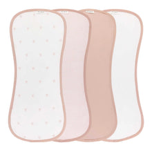 Load image into Gallery viewer, Ely's &amp; Co 4 Pack Jersey Absorbent Burp Cloths - Gingham Bear - Pink