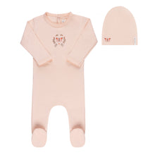 Load image into Gallery viewer, Ely's &amp; Co Garden Floral Center Collection Footie &amp; Beanie - Pink