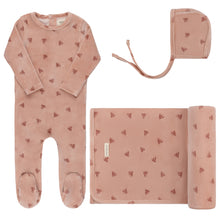 Load image into Gallery viewer, Ely's &amp; Co Velour Leaf Pattern Collection Take Me Home Set - Pink