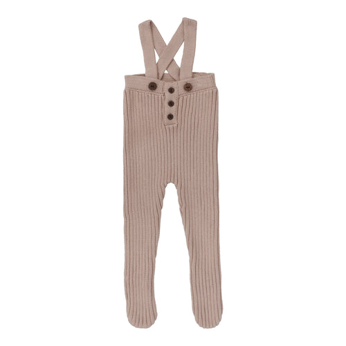 Lil Legs Rib Knit Overalls - Pink