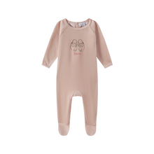 Load image into Gallery viewer, Oubon Pink Velour Shoes Print Footie