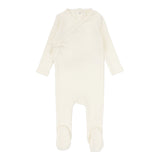 Lilette Pinpoint Wrapover Footie - Ivory