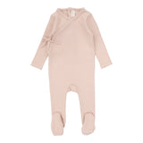 Lilette Pinpoint Wrapover Footie - Shell Pink