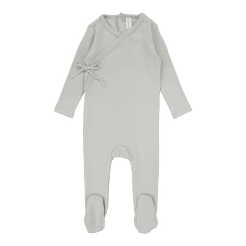 Lilette Pinpoint Wrapover Footie - Sea Blue