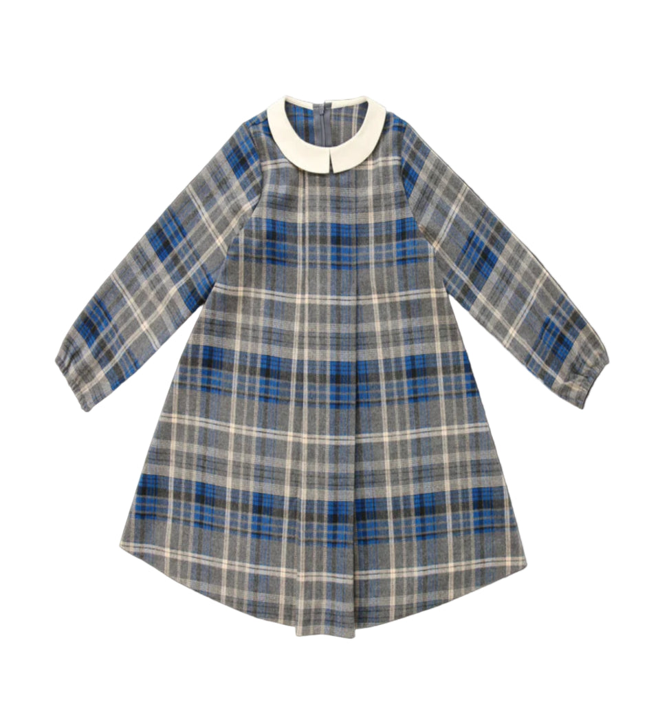 Coco Blanc Cream Collar Plaid Dress