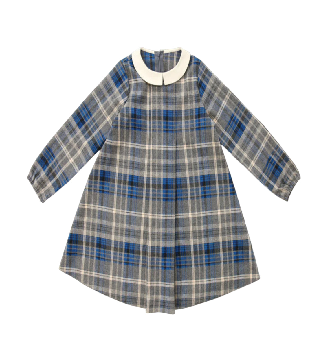 Coco Blanc Cream Collar Plaid Dress 14Y Coco Blanc Cream Collar Plaid Dress 14Y