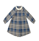 Coco Blanc Cream Collar Plaid Dress