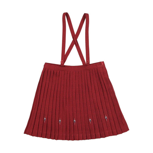 Coco Blanc Pleated Jumper - Red
