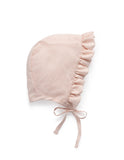 Jacqueline & Jack Cotton  Cotton Bonnet - Pink Ruffled