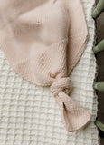 Peluche Pointelle Knit Cocoon and Bonnet - Rose