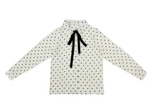 Load image into Gallery viewer, Coco Blanc Pleated Silk Skirt With Polka Dot Blouse Set