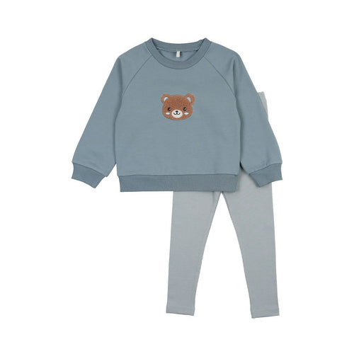 Pouf Bear Sweatsuit - Blue