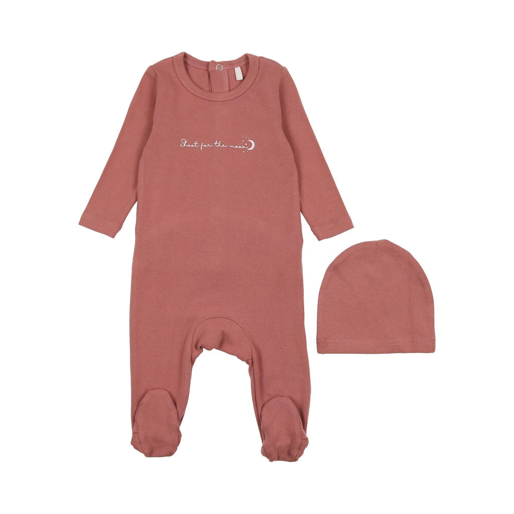 Pouf Shoot for the Moon Footie - Candy Pink