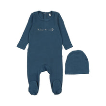 Load image into Gallery viewer, Pouf Shoot for the Moon Footie - Royal Blue