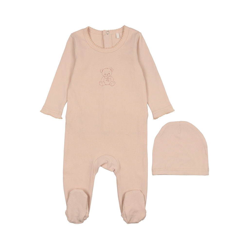 Pouf Vintage Bear Footie - Pink