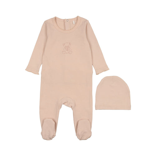 Pouf Vintage Bear Footie - Pink